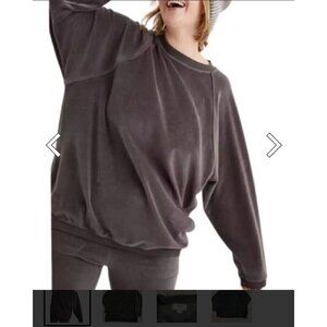 Aerie Velour Oversized Crewneck Sweatshirt Size L